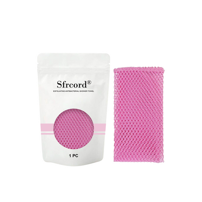 Sfrcord ®Carbon Fiber Towel Smooth Skin Body Cleaning Shower Strip